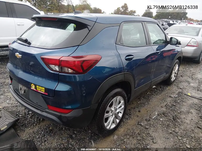2021 CHEVROLET TRAILBLAZER VIN KL79MMS26MB126338 — фото 4