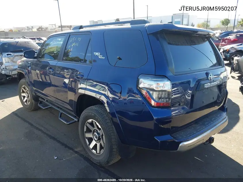 2021 TOYOTA 4RUNNER VIN JTERU5JR0M5950207 — фото 3