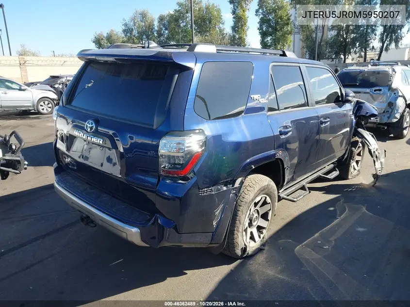 2021 TOYOTA 4RUNNER VIN JTERU5JR0M5950207 — фото 4