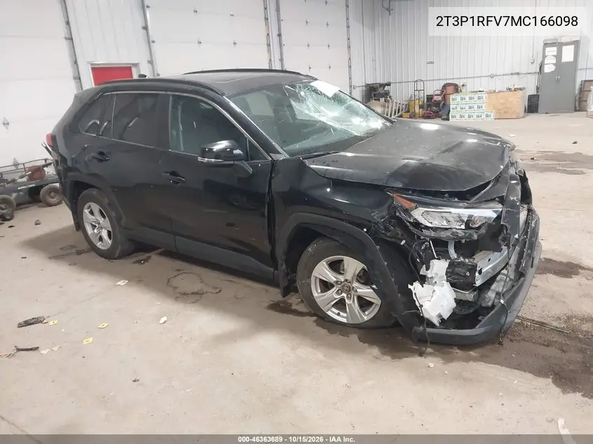TOYOTA RAV 4 2021, VIN 2T3P1RFV7MC166098