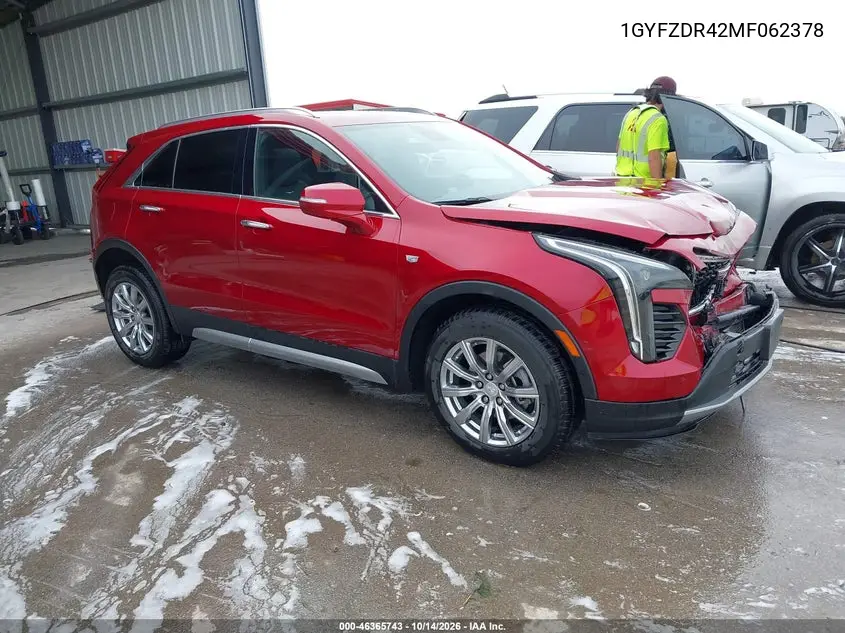 CADILLAC XT4 2021, VIN 1GYFZDR42MF062378