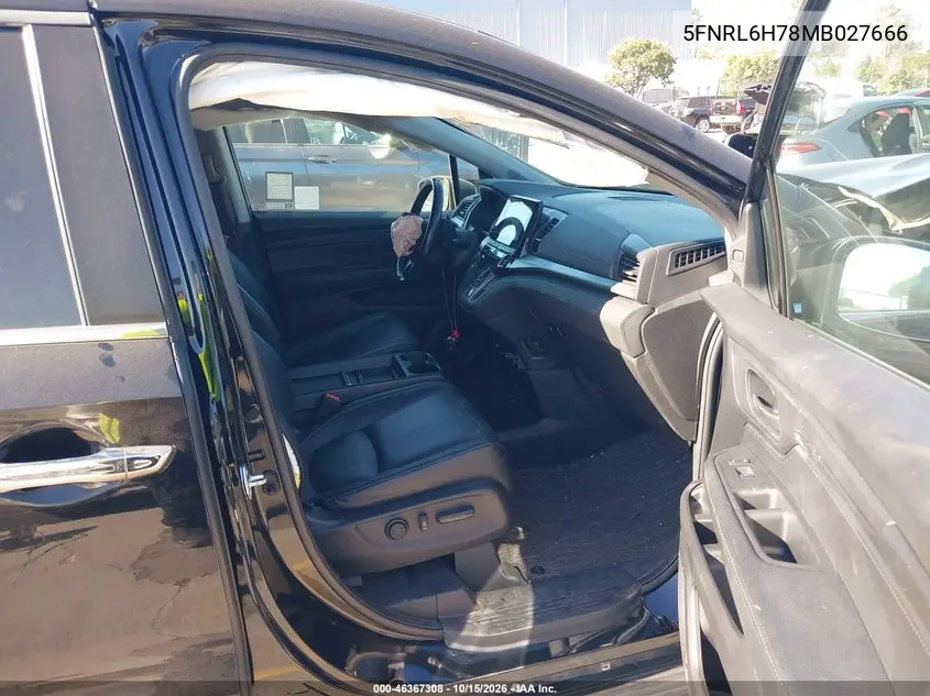 2021 HONDA ODYSSEY VIN 5FNRL6H78MB027666 — фото 5