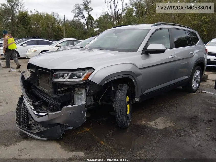 2021 VOLKSWAGEN ATLAS VIN 1V2WR2CA7MC588014 — фото 2