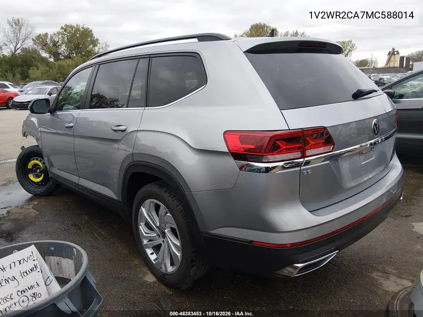 2021 VOLKSWAGEN ATLAS VIN 1V2WR2CA7MC588014 — фото 3