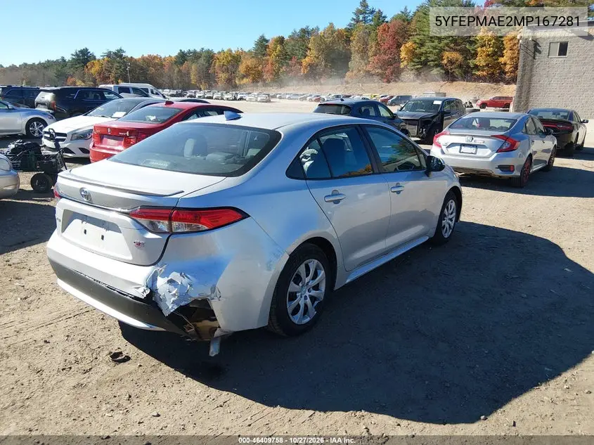 2021 TOYOTA COROLLA VIN 5YFEPMAE2MP167281 — фото 4