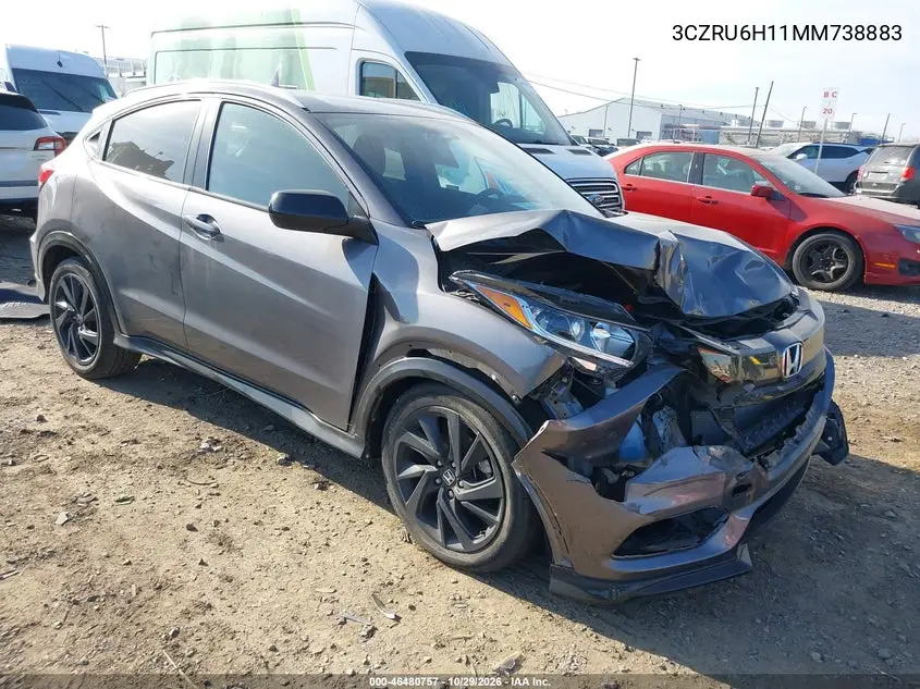 HONDA HR-V 2021, VIN 3CZRU6H11MM738883