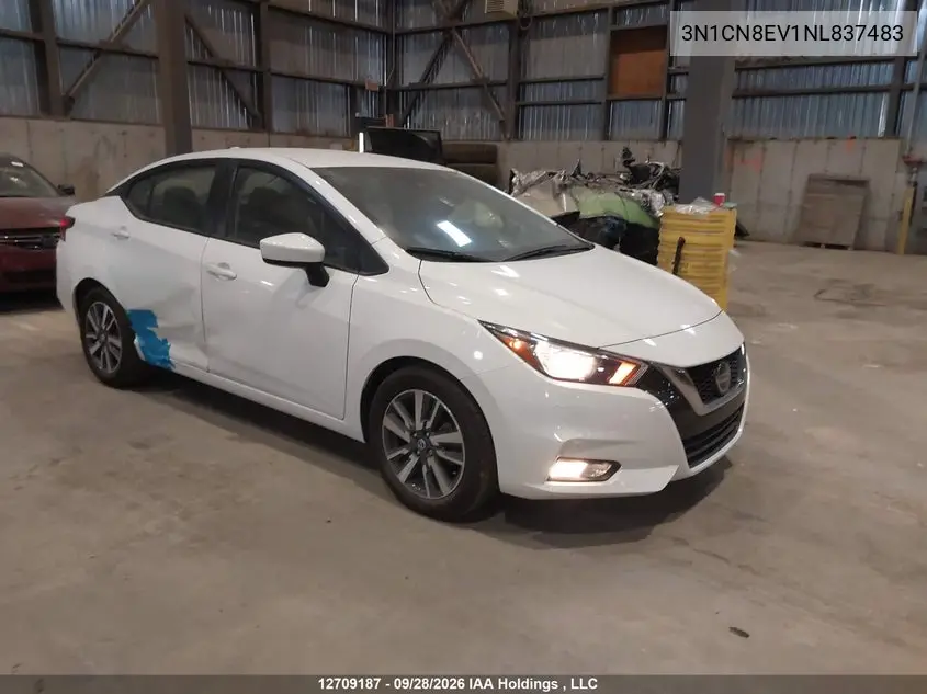 NISSAN VERSA 2022, VIN 3N1CN8EV1NL837483
