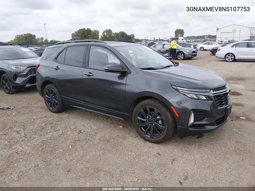 CHEVROLET EQUINOX 2022, VIN 3GNAXMEV8NS107753