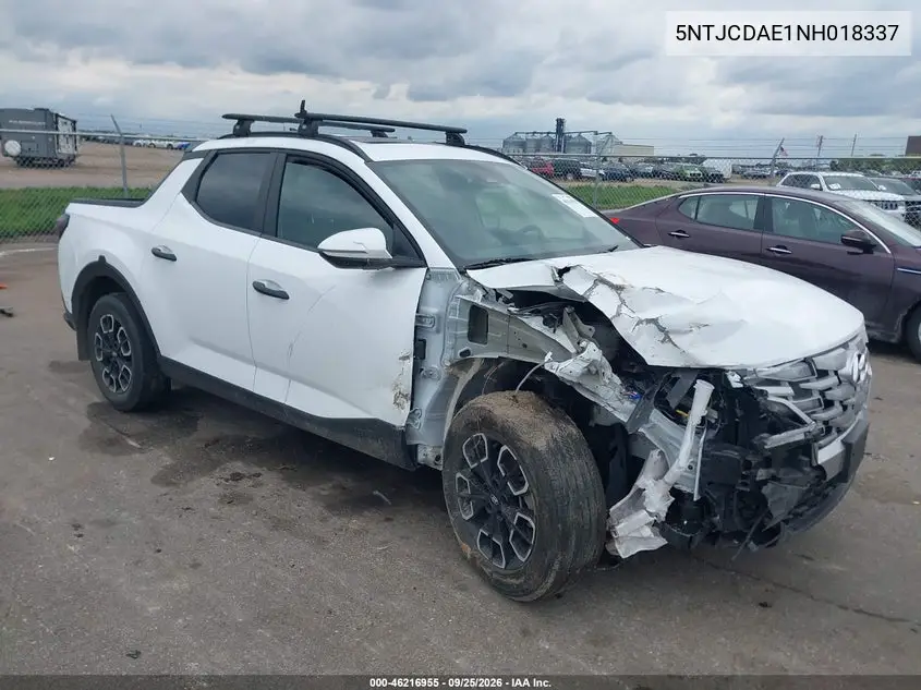 HYUNDAI SANTA CRUZ 2022, VIN 5NTJCDAE1NH018337