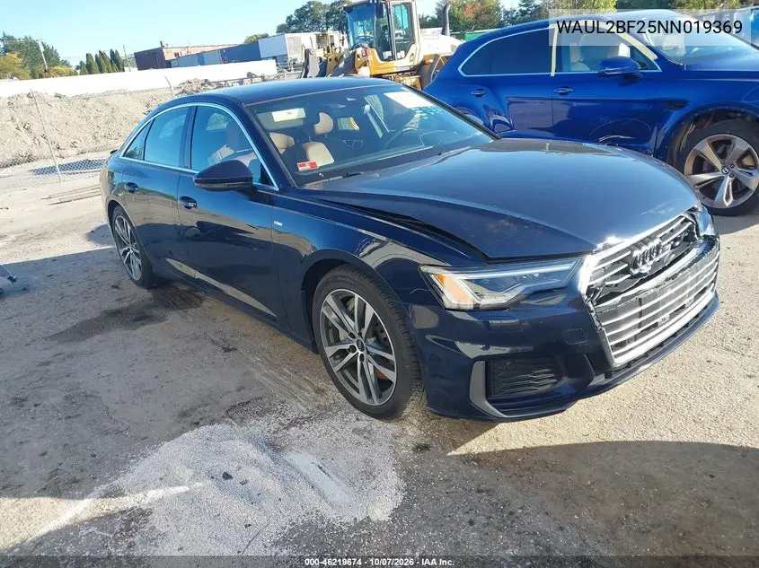 AUDI A6 2022, VIN WAUL2BF25NN019369