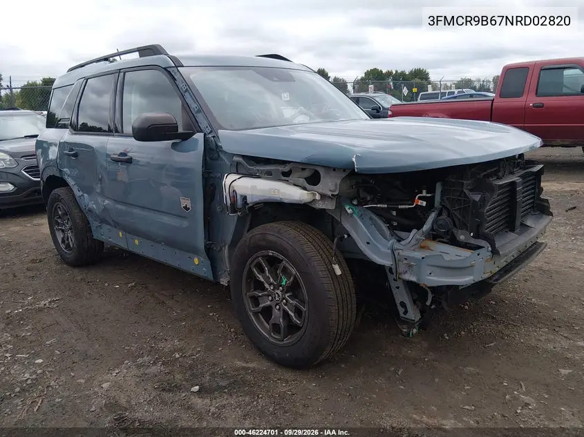 FORD BRONCO SPORT 2022, VIN 3FMCR9B67NRD02820