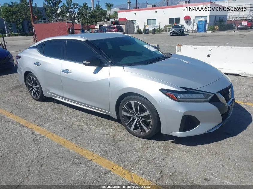 NISSAN MAXIMA 2022, VIN 1N4AA6CV9NC506286
