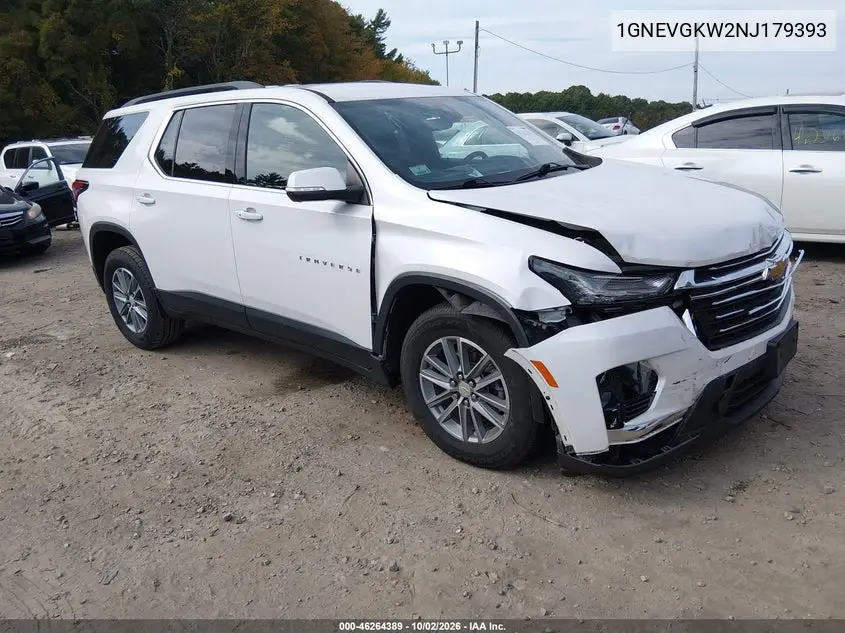 CHEVROLET TRAVERSE 2022, VIN 1GNEVGKW2NJ179393