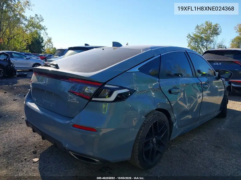 2022 HONDA CIVIC VIN 19XFL1H8XNE024368 — фото 4