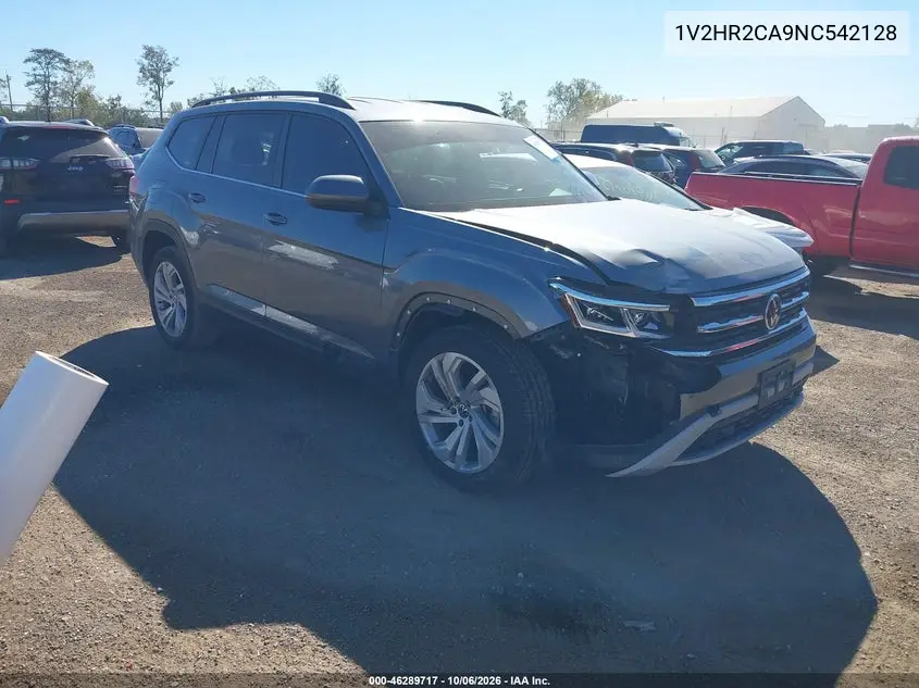 VOLKSWAGEN ATLAS 2022, VIN 1V2HR2CA9NC542128