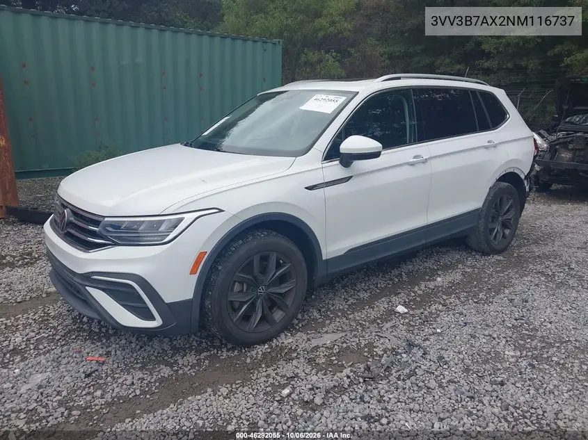 2022 VOLKSWAGEN TIGUAN VIN 3VV3B7AX2NM116737 — фото 2