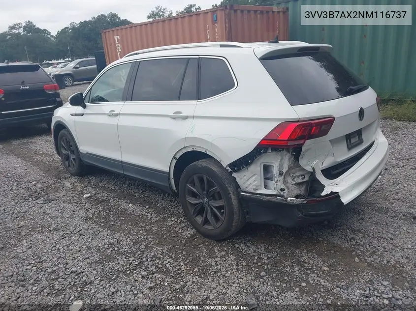 2022 VOLKSWAGEN TIGUAN VIN 3VV3B7AX2NM116737 — фото 3