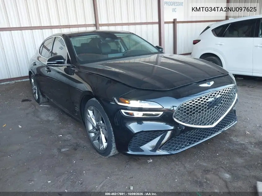 GENESIS G70 2022, VIN KMTG34TA2NU097625