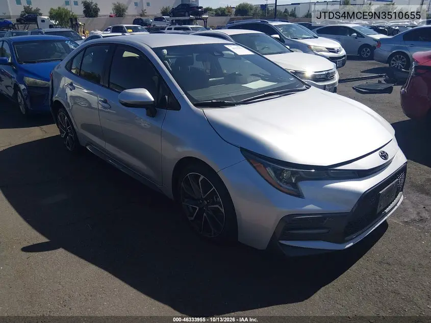 TOYOTA COROLLA 2022, VIN JTDS4MCE9N3510655