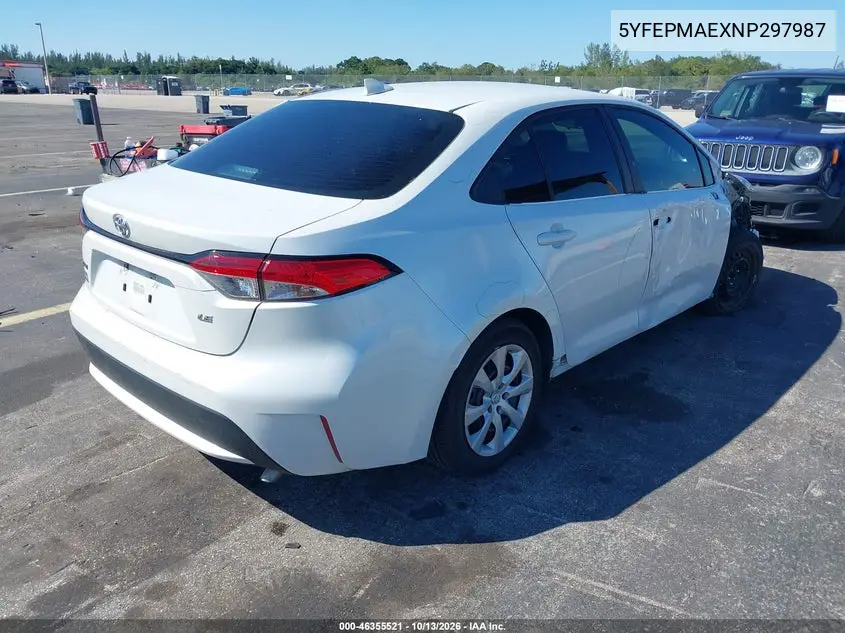 2022 TOYOTA COROLLA VIN 5YFEPMAEXNP297987 — фото 4