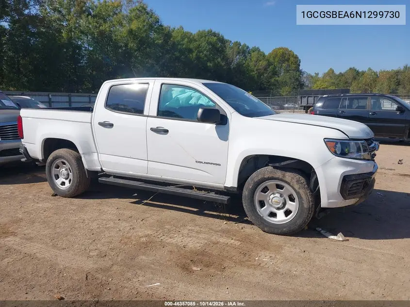 CHEVROLET COLORADO 2022, VIN 1GCGSBEA6N1299730