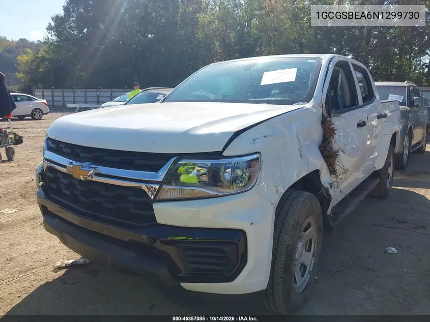 2022 CHEVROLET COLORADO VIN 1GCGSBEA6N1299730 — фото 2