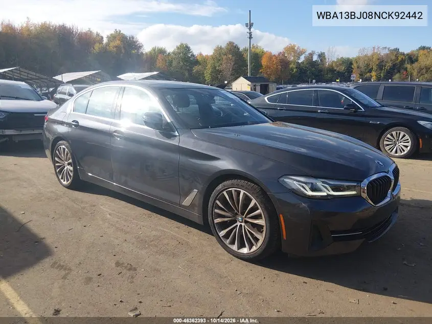 BMW 5ER 2022, VIN WBA13BJ08NCK92442