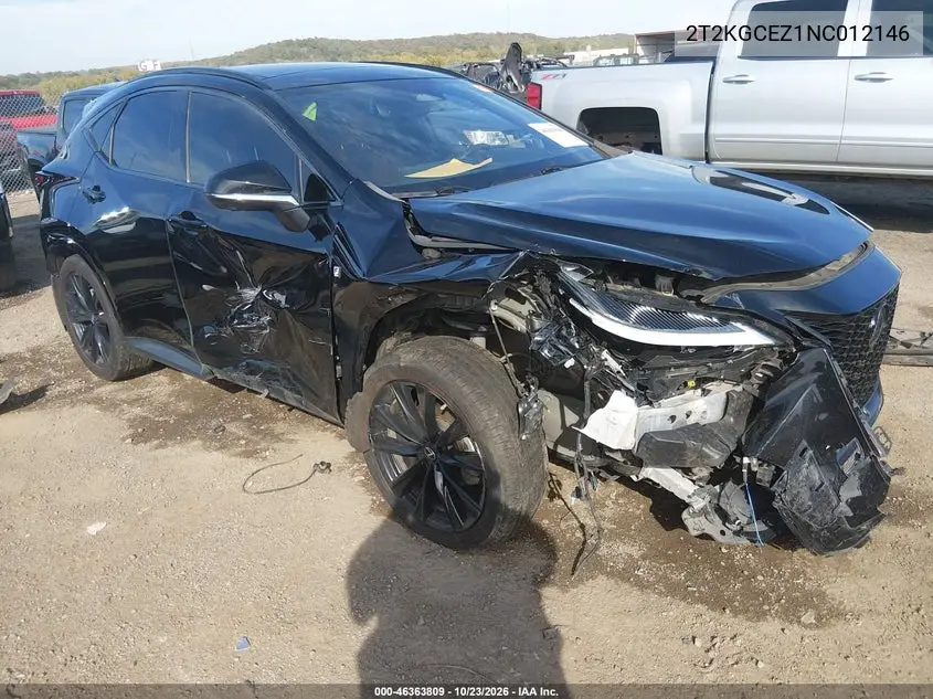 LEXUS NX 2022, VIN 2T2KGCEZ1NC012146