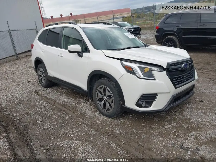 SUBARU FORESTER 2022, VIN JF2SKAEC5NH447705