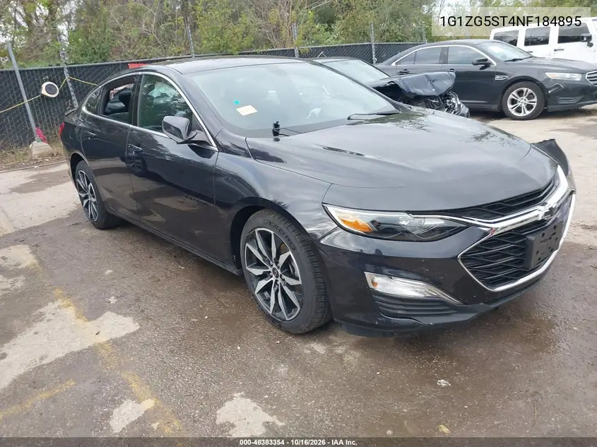 CHEVROLET MALIBU 2022, VIN 1G1ZG5ST4NF184895