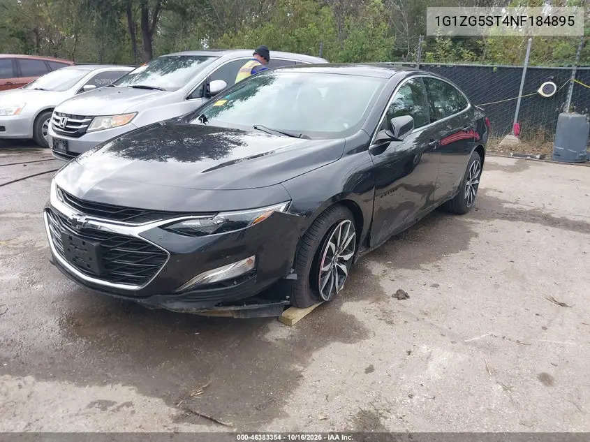 2022 CHEVROLET MALIBU VIN 1G1ZG5ST4NF184895 — фото 2
