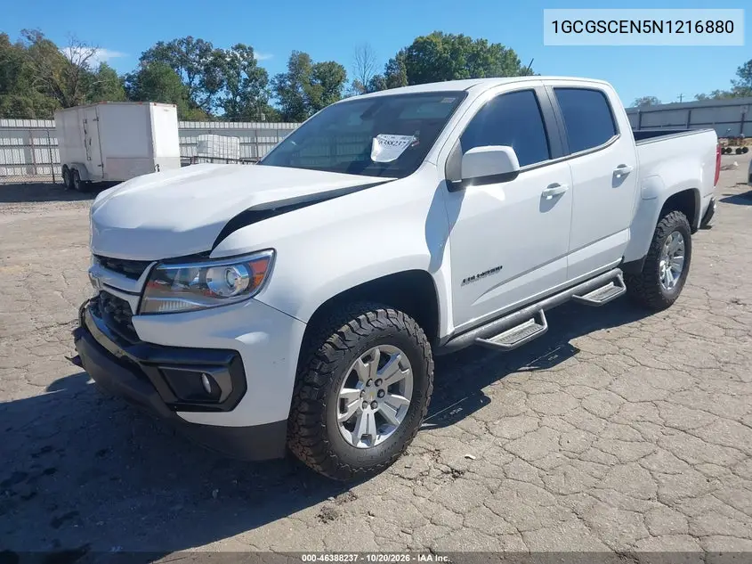 2022 CHEVROLET COLORADO VIN 1GCGSCEN5N1216880 — фото 2
