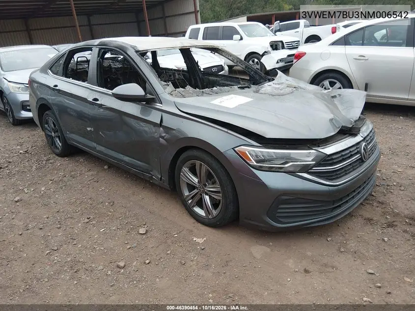 VOLKSWAGEN JETTA 2022, VIN 3VWEM7BU3NM006542