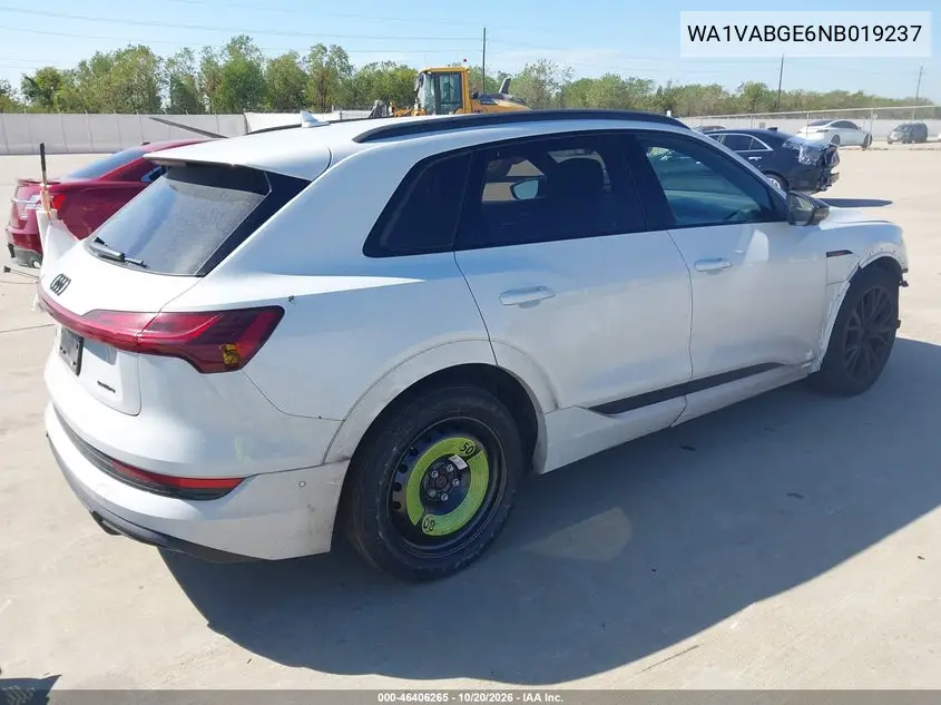 2022 AUDI E-TRON VIN WA1VABGE6NB019237 — фото 4