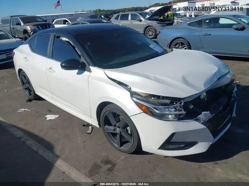 NISSAN SENTRA 2022, VIN 3N1AB8DV5NY313418