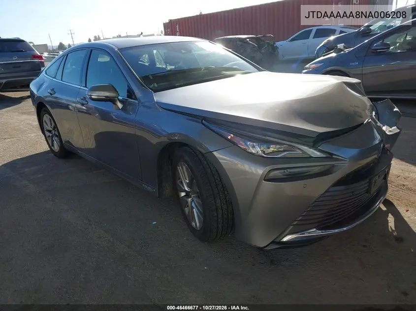 TOYOTA MIRAI 2022, VIN JTDAAAAA8NA006208