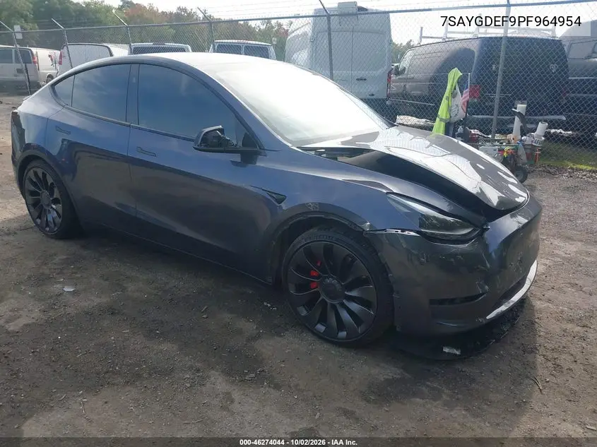 TESLA MODEL Y 2023, VIN 7SAYGDEF9PF964954