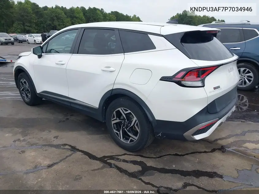 2023 KIA SPORTAGE VIN KNDPU3AF7P7034946 — фото 3