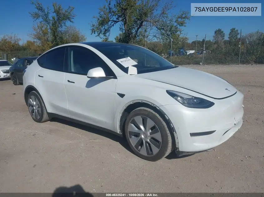 TESLA MODEL Y 2023, VIN 7SAYGDEE9PA102807