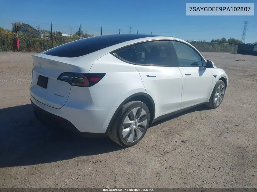 2023 TESLA MODEL Y VIN 7SAYGDEE9PA102807 — фото 4