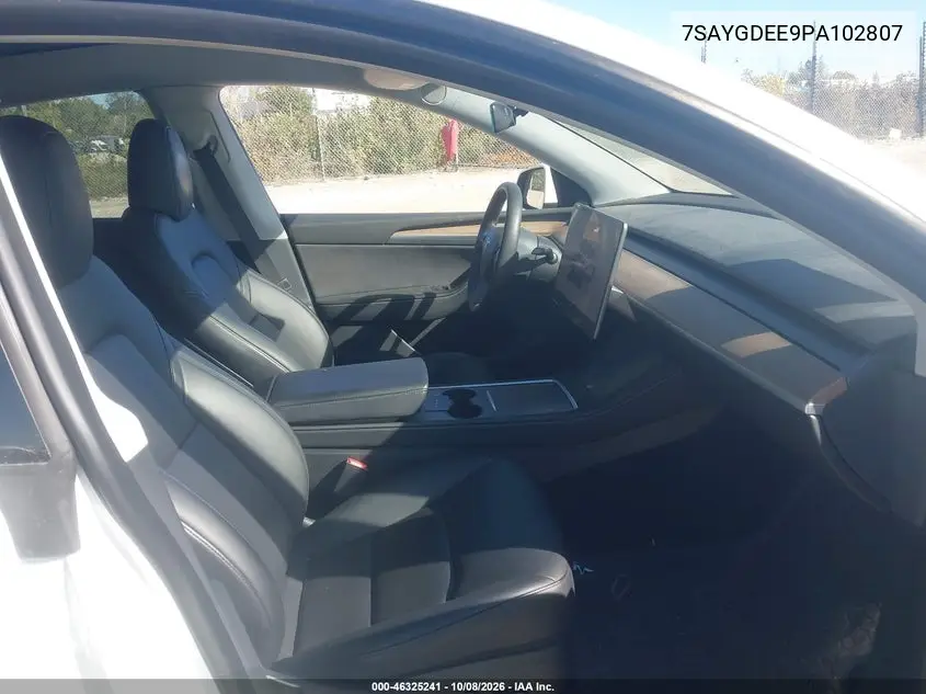 2023 TESLA MODEL Y VIN 7SAYGDEE9PA102807 — фото 5