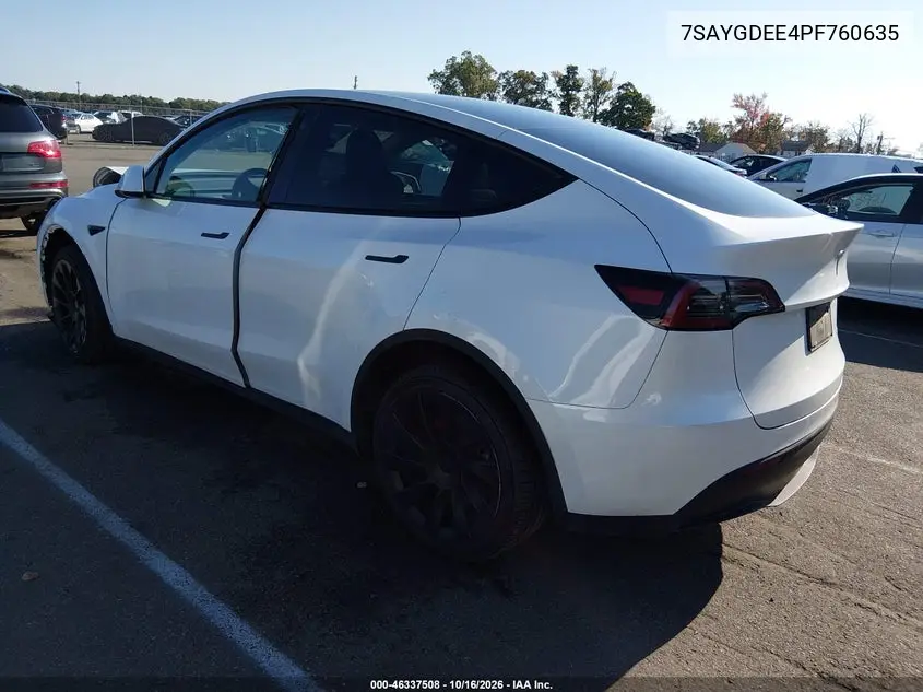 2023 TESLA MODEL Y VIN 7SAYGDEE4PF760635 — фото 3