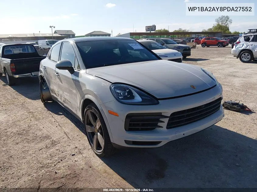 PORSCHE CAYENNE COUPE 2023, VIN WP1BA2AY8PDA27552