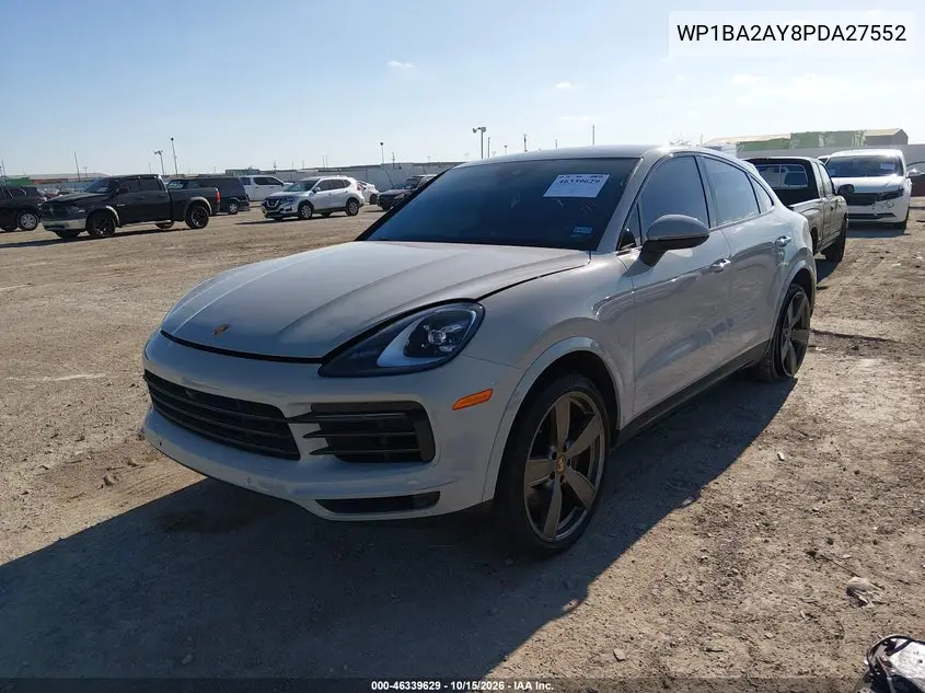 2023 PORSCHE CAYENNE COUPE VIN WP1BA2AY8PDA27552 — фото 2