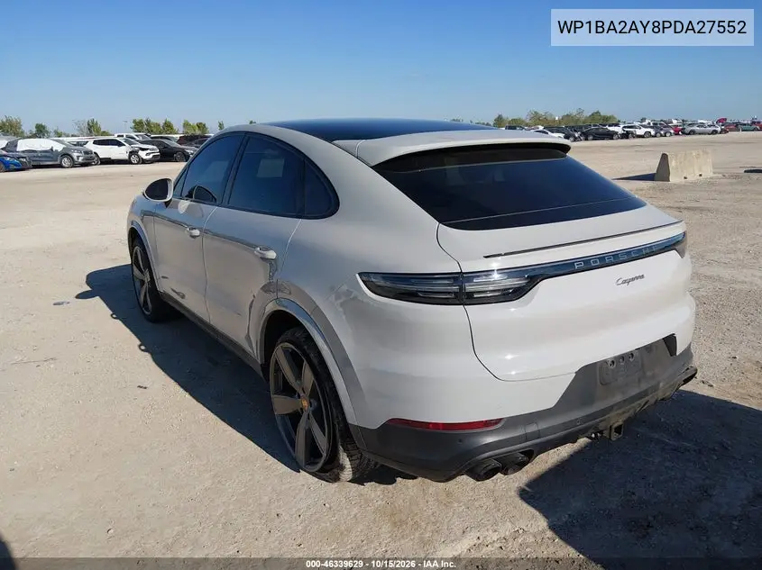 2023 PORSCHE CAYENNE COUPE VIN WP1BA2AY8PDA27552 — фото 3