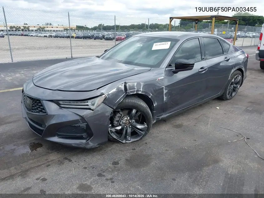 2023 ACURA TLX VIN 19UUB6F50PA003455 — фото 2