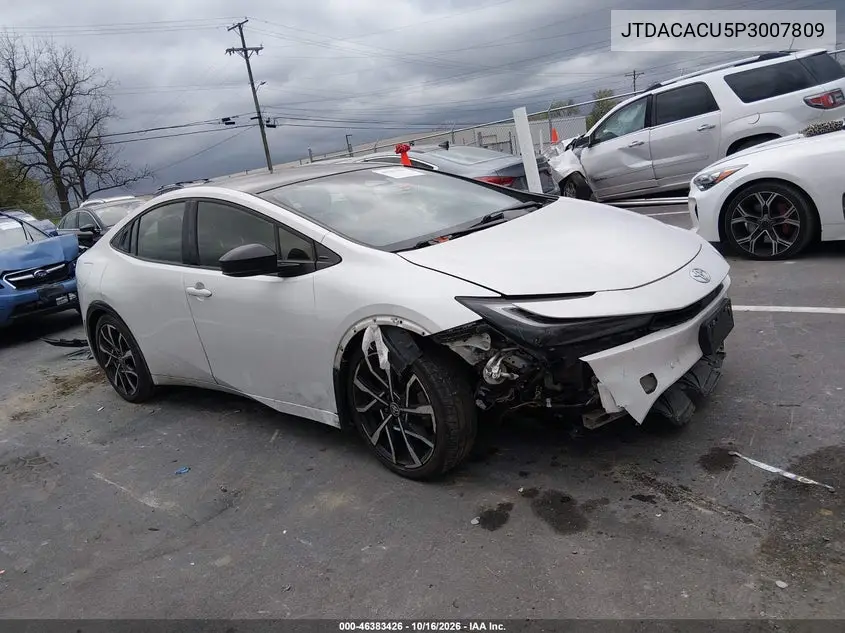 TOYOTA PRIUS 2023, VIN JTDACACU5P3007809