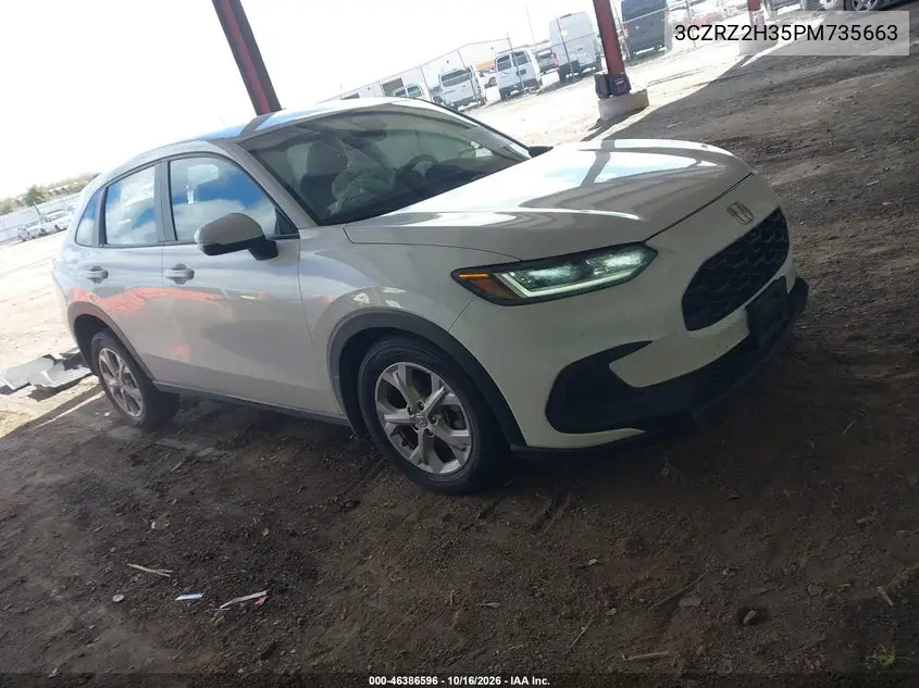 HONDA HR-V 2023, VIN 3CZRZ2H35PM735663