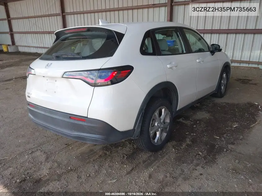 2023 HONDA HR-V VIN 3CZRZ2H35PM735663 — фото 4