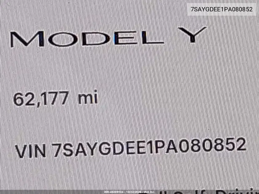 2023 TESLA MODEL Y VIN 7SAYGDEE1PA080852 — фото 14